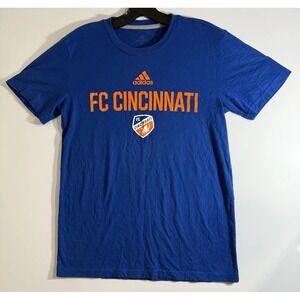 Adidas FC Cincinnati Blue Locker Stacked Short Sleeve T Shirt